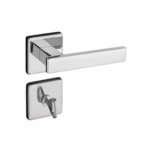 Fechadura Concept Banheiro 408-40CB 40mm Roseta Quadrada Cromada RQ1 Pado