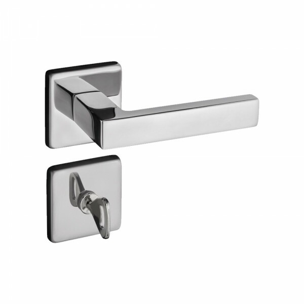 Fechadura Concept Banheiro 471-40CB RQ1 Ecoinox Roseta Quadrada Aço Inox Polido 40mm Pado