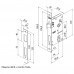 Fechaduras Concept Externa 40mm Roseta Quadrada Cromo Acetinado RQ1 413-40CE CCZ-55 CRA Pado