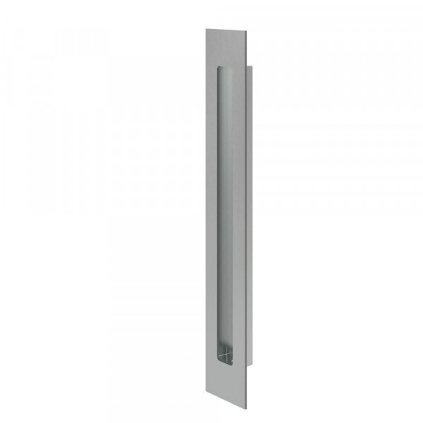 Puxador Concha Embutir 300mm Cavidade Quadrada Aço Inox Polido SM Pado