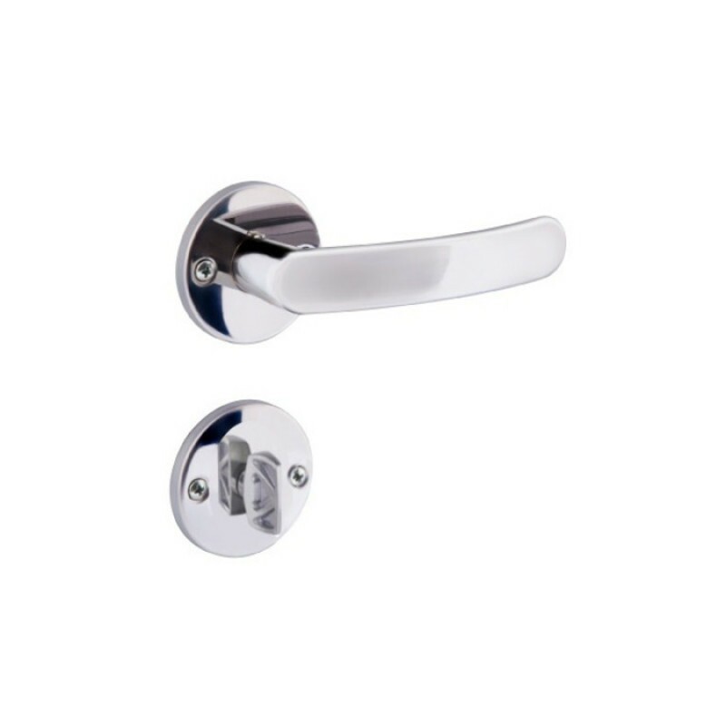 Fechadura Inox Premium Banheiro 2800/11 40mm Roseta Cromado Aliança