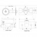 Fechadura para Porta Divisória Tubular Tulipa Externa Preto 90mm a 100mm  (BR90/100 PY) Soprano