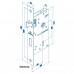 Fechadura Interna Paliway Reta Roseta Quadrada Ros24 Cromado 40mm (40X53) Soprano