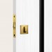 Fechadura Rolete para Porta Pivotante 1025 Banheiro Roseta Quadrada Dourada Gold 45mm Stam