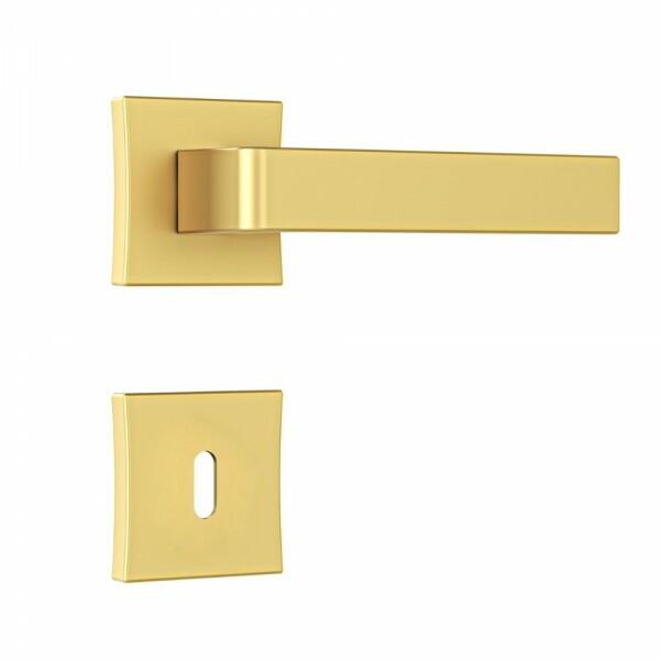 Fechadura Classic 3800 Interna Roseta Quadrada Dourado Gold 55mm Stam