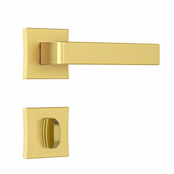 Fechadura Classic 3800 Banheiro Roseta Quadrada Dourado Gold 55mm Stam