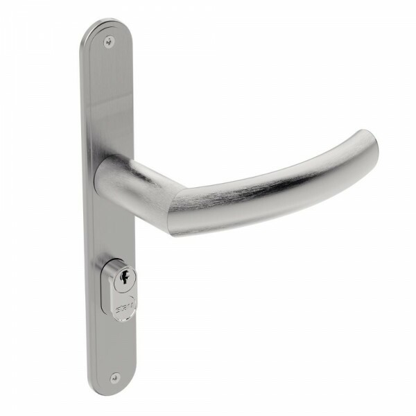 Fechadura Externa Perfil Estreito Inox Home IX40 26mm Espelho Inox Escovado Stam