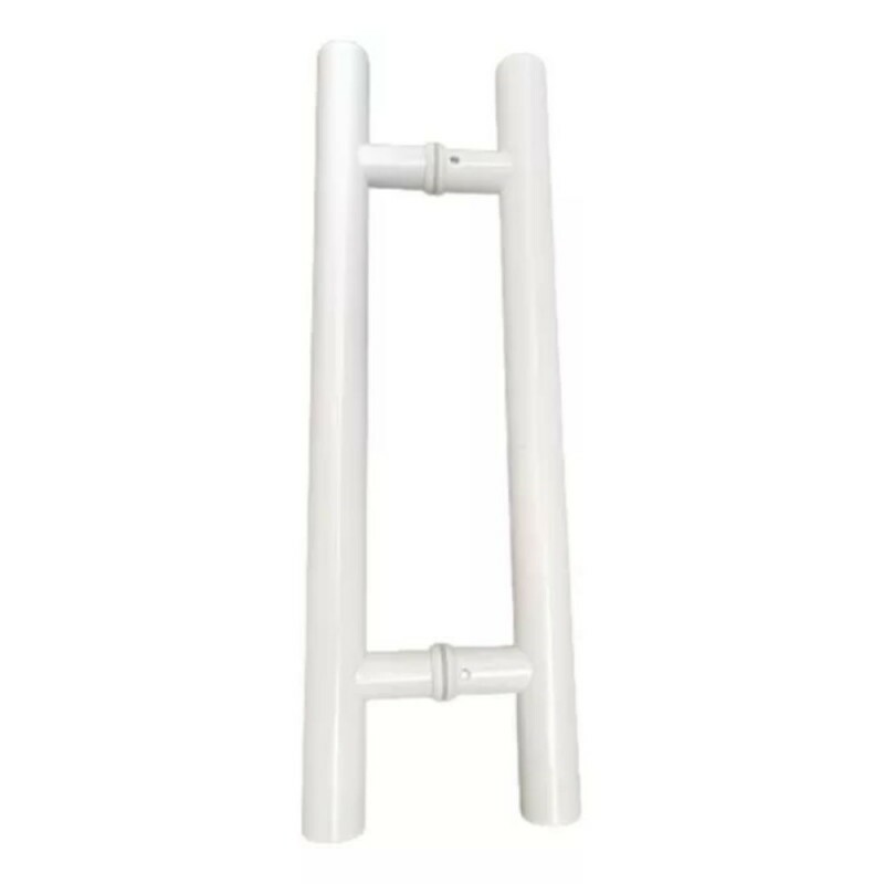 Puxador Tubular 60cm (60x40cm) Aço Inox Branco Tubo 32mm Gold