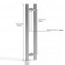 Puxador Tubular 60cm (60x40cm) Aço Inox Branco Tubo 32mm Gold