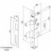 Fechadura Turin Externa Perfil Estreito 27mm E277 M80 Cromado Haga