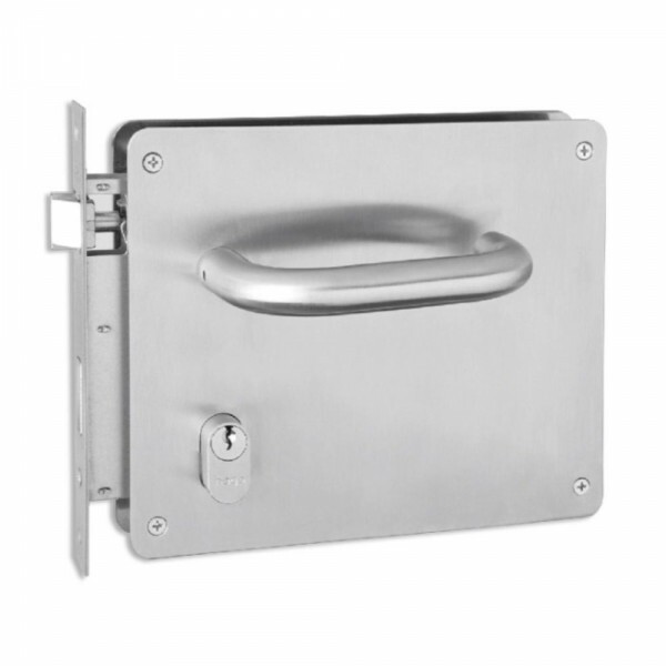 Fechadura Externa MTH101 Hospitalar Oswaldo Cruz 55mm Aço Inox Escovado Haga