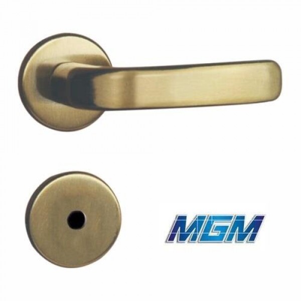 Fechadura Stilo Banheiro Roseta Bronze Latonado 40mm MGM