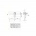 Euro Cilindro de Segurança 120mm F-120A Multiponto com 6 Pinos e com 5 Chaves Fortezza