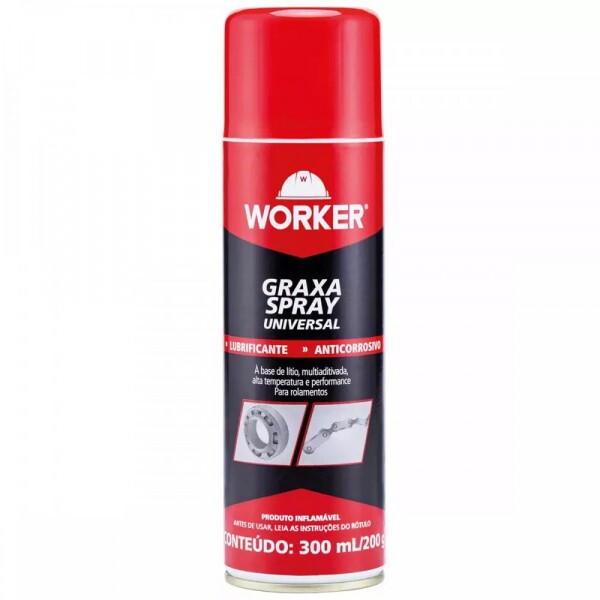 Graxa Lítio Spray Universal 300ml/200g Worker