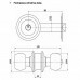 Fechadura para Porta Divisória Cilíndrica 90mm Aço Inox Escovado Kala