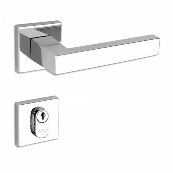 Fechadura Victória Externa Roseta R529 M109 55mm Inox Polido CR Haga