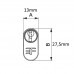 Cilindro 4000/5000/6000/7000 Reposição 3F C008ZCR 13x27,5mm Cromado 50mm Cartela 3F