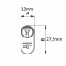 Cilindro Reposição Papaiz C400-55 Cromado 55mm C070ZCR Cartela (13x27,5mm) 3F