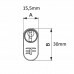 Cilindro Reposição Papaiz C200-55 Cromado 60mm C072ZCR 15,5x30cmm Cartela 3F