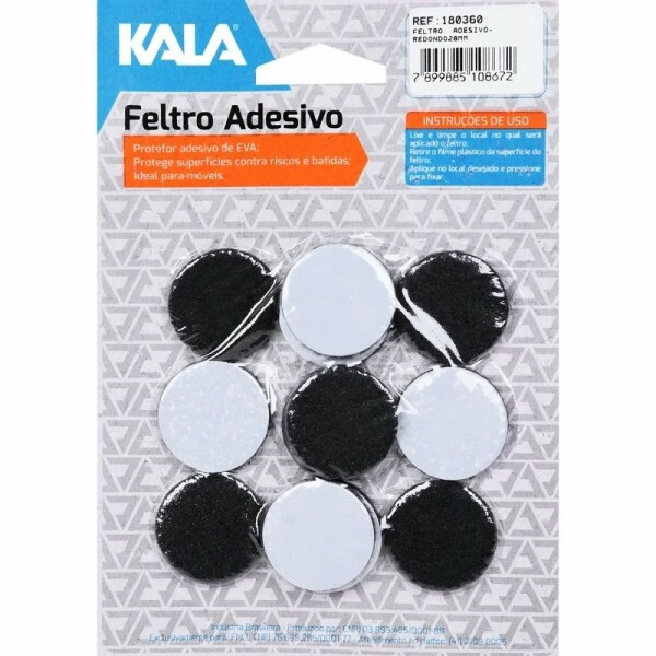 Feltro Adesivado 28mm Carpete 12 Pcs Kala