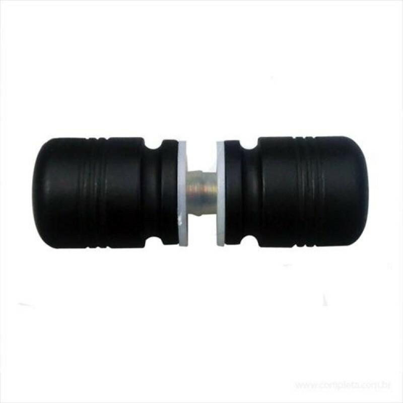 Puxador para Box Abs Boleado Preto Completa