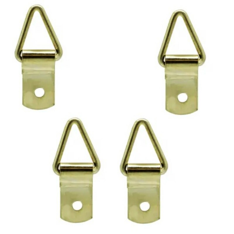 Suporte para Quadro e Porta Retrato ART Triangular DRD cartela 4un - Dourado Completa