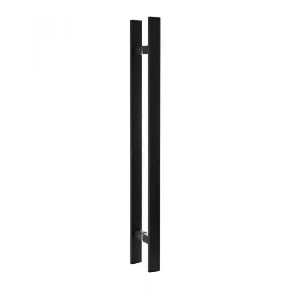 Puxador para Porta Barra Chata 1 metro 100cm (1000x800mm) Aço inox Preto Black CIA