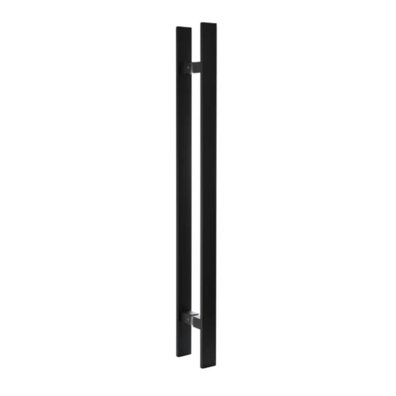 Puxador para Porta Barra Chata 1 metro 100cm (1000x800mm) Aço inox Preto Black CIA