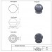 Puxador para Móveis Bola 32mm Cinza PVC Completa